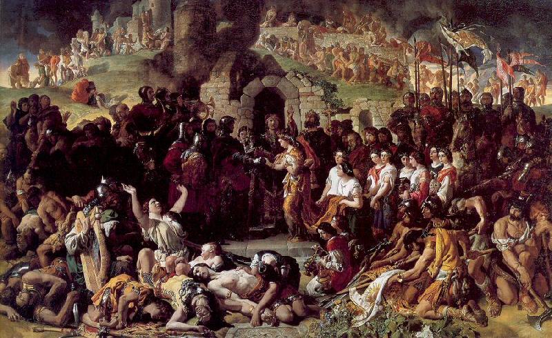 Maclise, Daniel The Marriage of Strongbow and Aoife oil painting picture